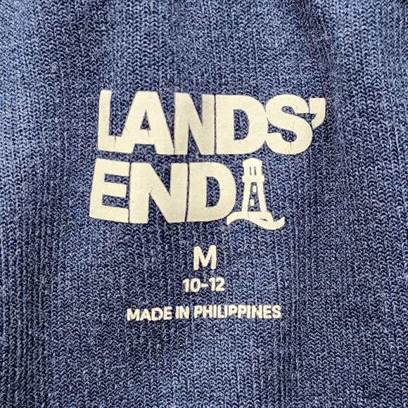 Lands End Pants Womens M Blue Stretch Corduroy Sport High Rise Pull On Casual - Picture 3 of 11